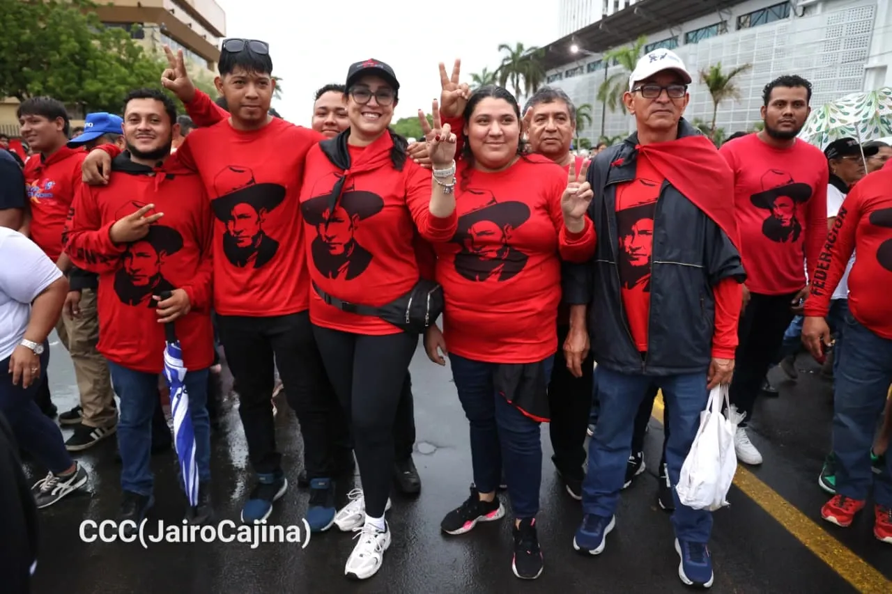 Militancia sandinista protagoniza caminata en homenaje al 47/19 en Managua
