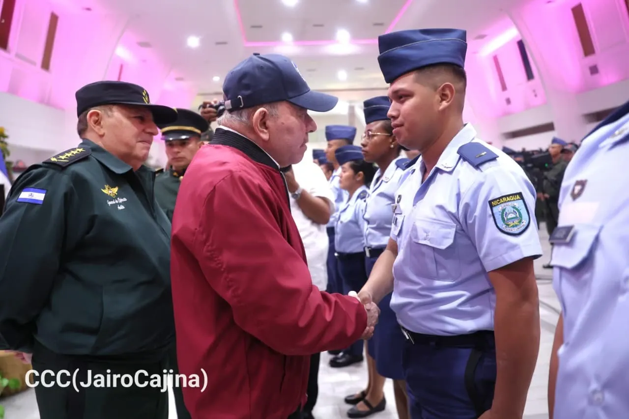 Acto del 47.º aniversario de fundación de la Fuerza Aérea y Defensa Antiaérea del Ejército de Nicaragua