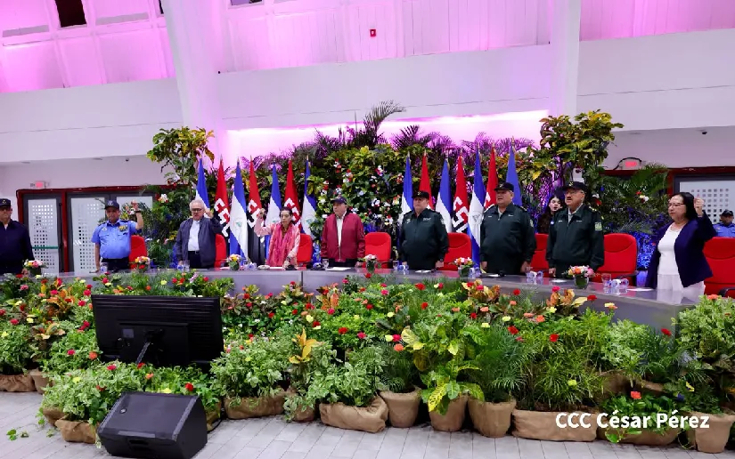 Acto del 47.º aniversario de fundación de la Fuerza Aérea y Defensa Antiaérea del Ejército de Nicaragua