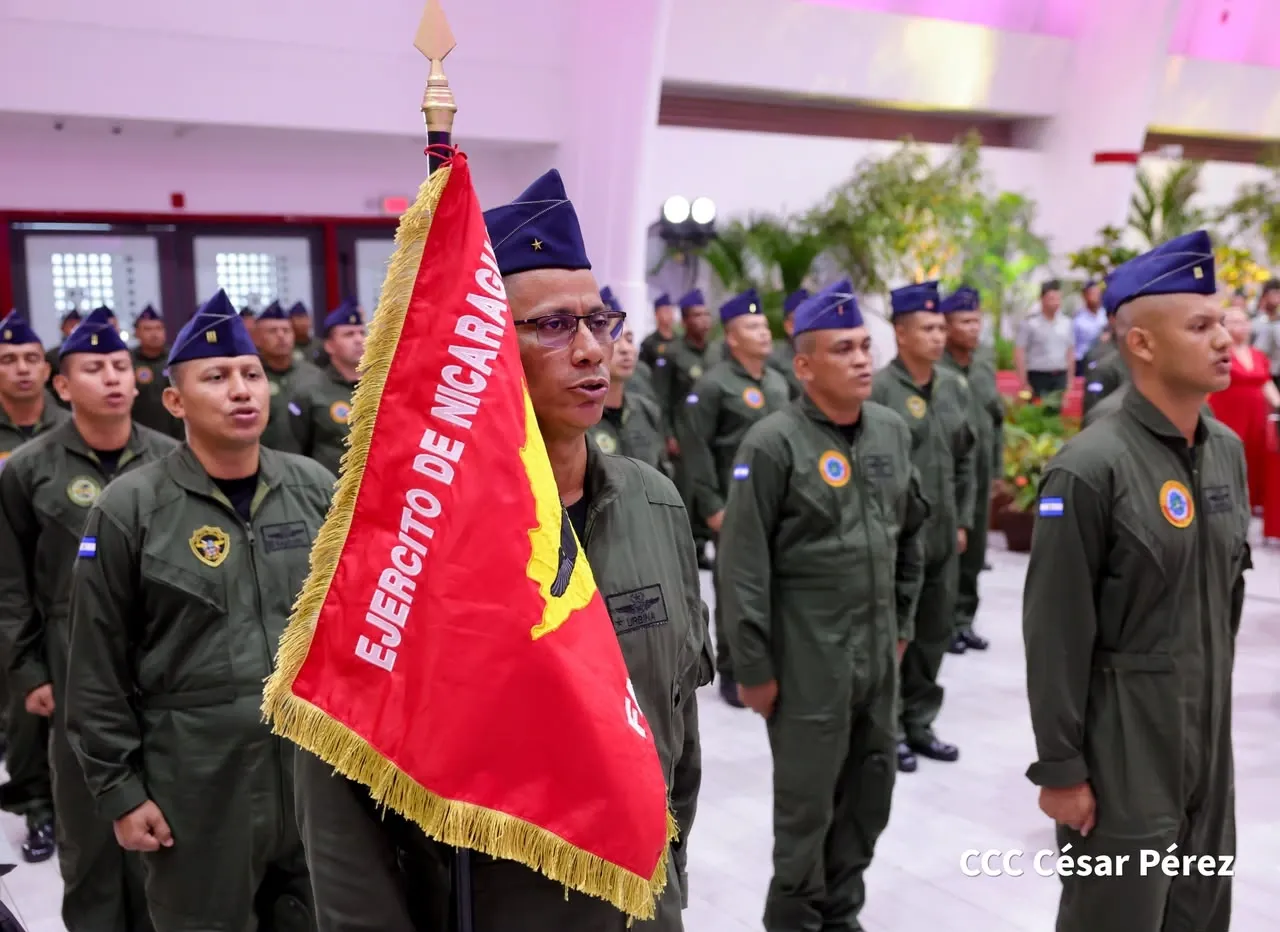 Acto del 47.º aniversario de fundación de la Fuerza Aérea y Defensa Antiaérea del Ejército de Nicaragua