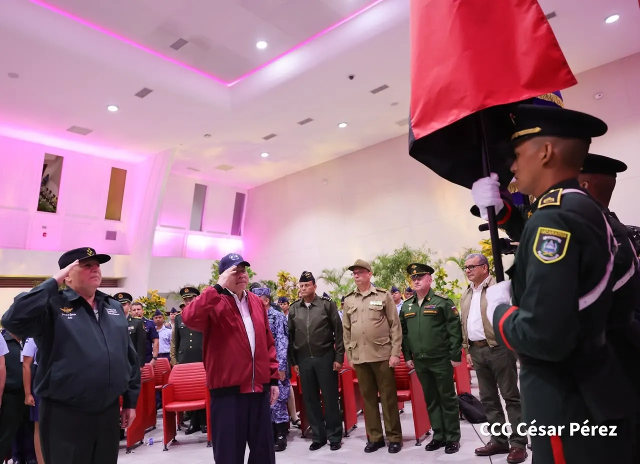 Acto del 47.º aniversario de fundación de la Fuerza Aérea y Defensa Antiaérea del Ejército de Nicaragua