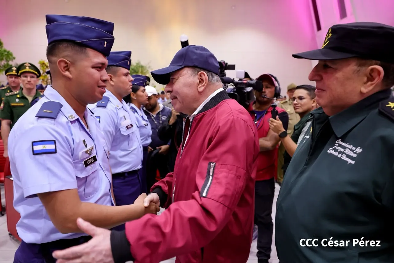 Acto del 47.º aniversario de fundación de la Fuerza Aérea y Defensa Antiaérea del Ejército de Nicaragua