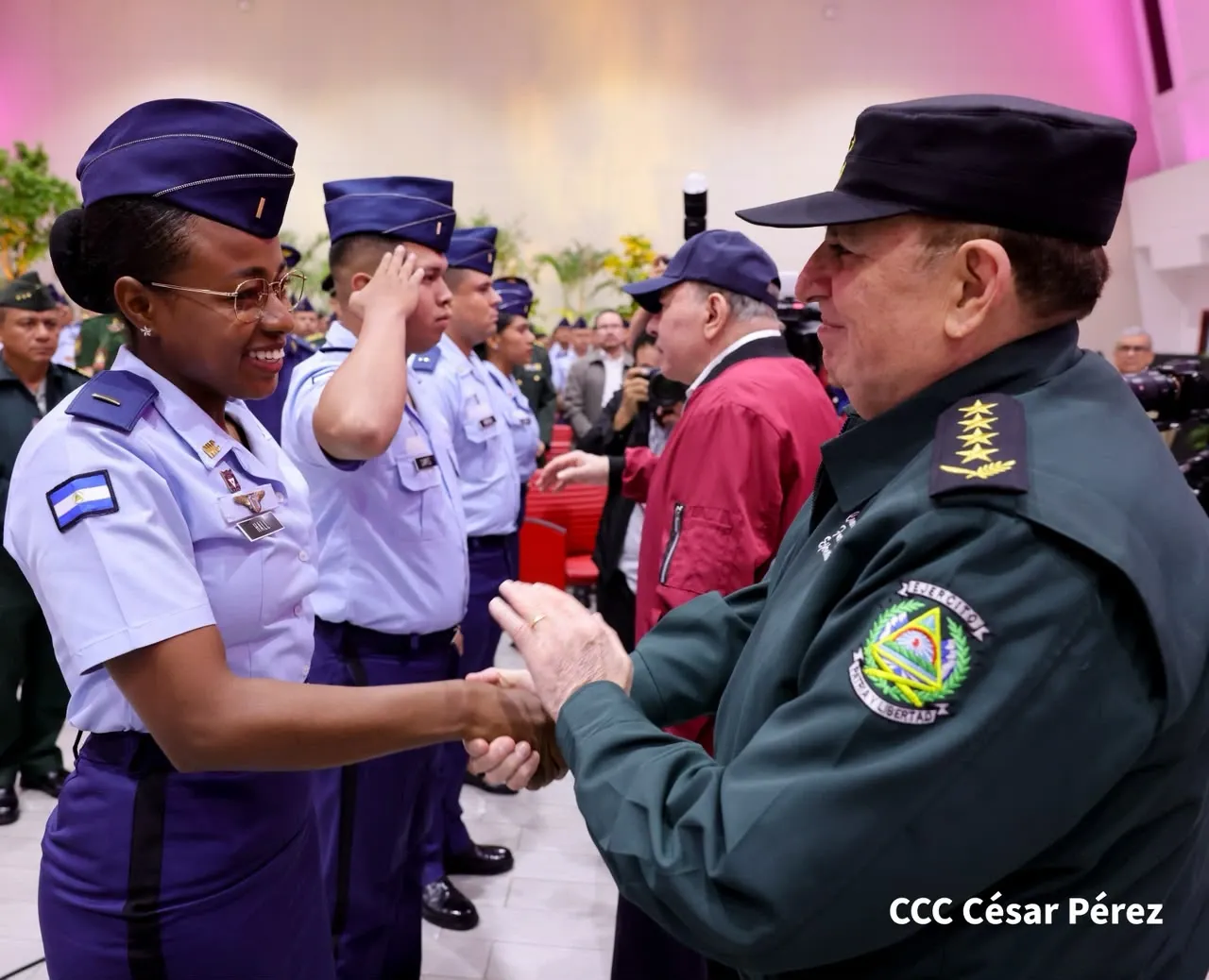 Acto del 47.º aniversario de fundación de la Fuerza Aérea y Defensa Antiaérea del Ejército de Nicaragua