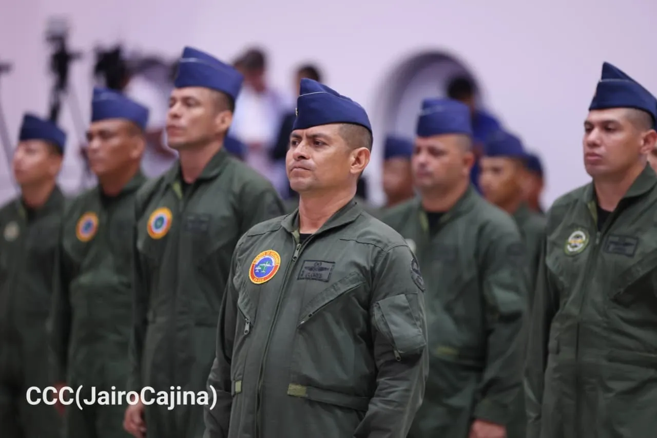Acto del 47.º aniversario de fundación de la Fuerza Aérea y Defensa Antiaérea del Ejército de Nicaragua