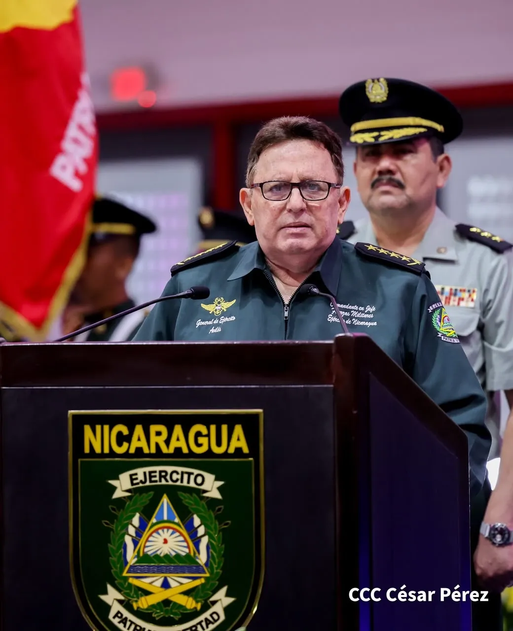 Acto del 47.º aniversario de fundación de la Fuerza Aérea y Defensa Antiaérea del Ejército de Nicaragua