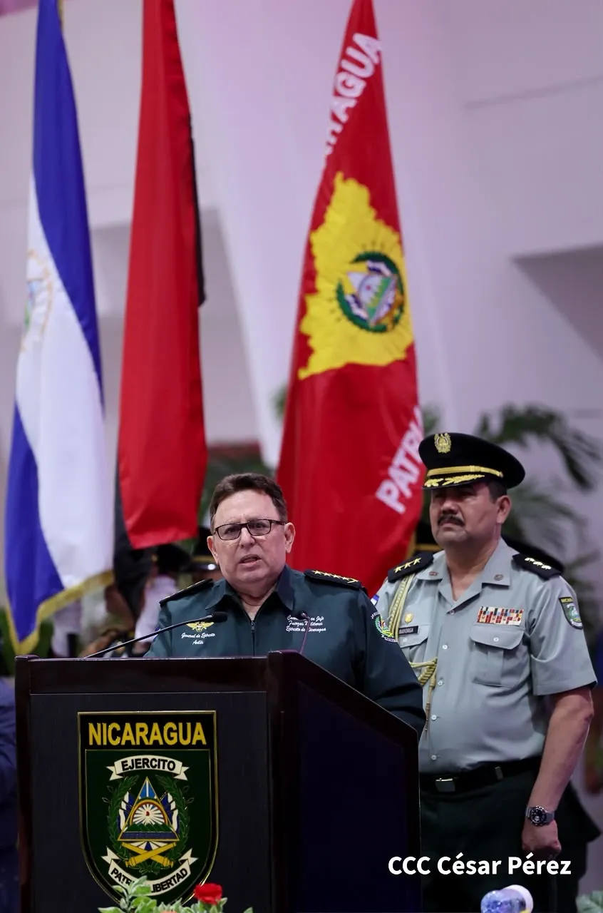 Acto del 47.º aniversario de fundación de la Fuerza Aérea y Defensa Antiaérea del Ejército de Nicaragua
