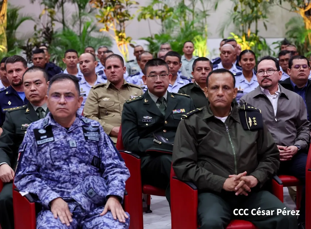 Acto del 47.º aniversario de fundación de la Fuerza Aérea y Defensa Antiaérea del Ejército de Nicaragua