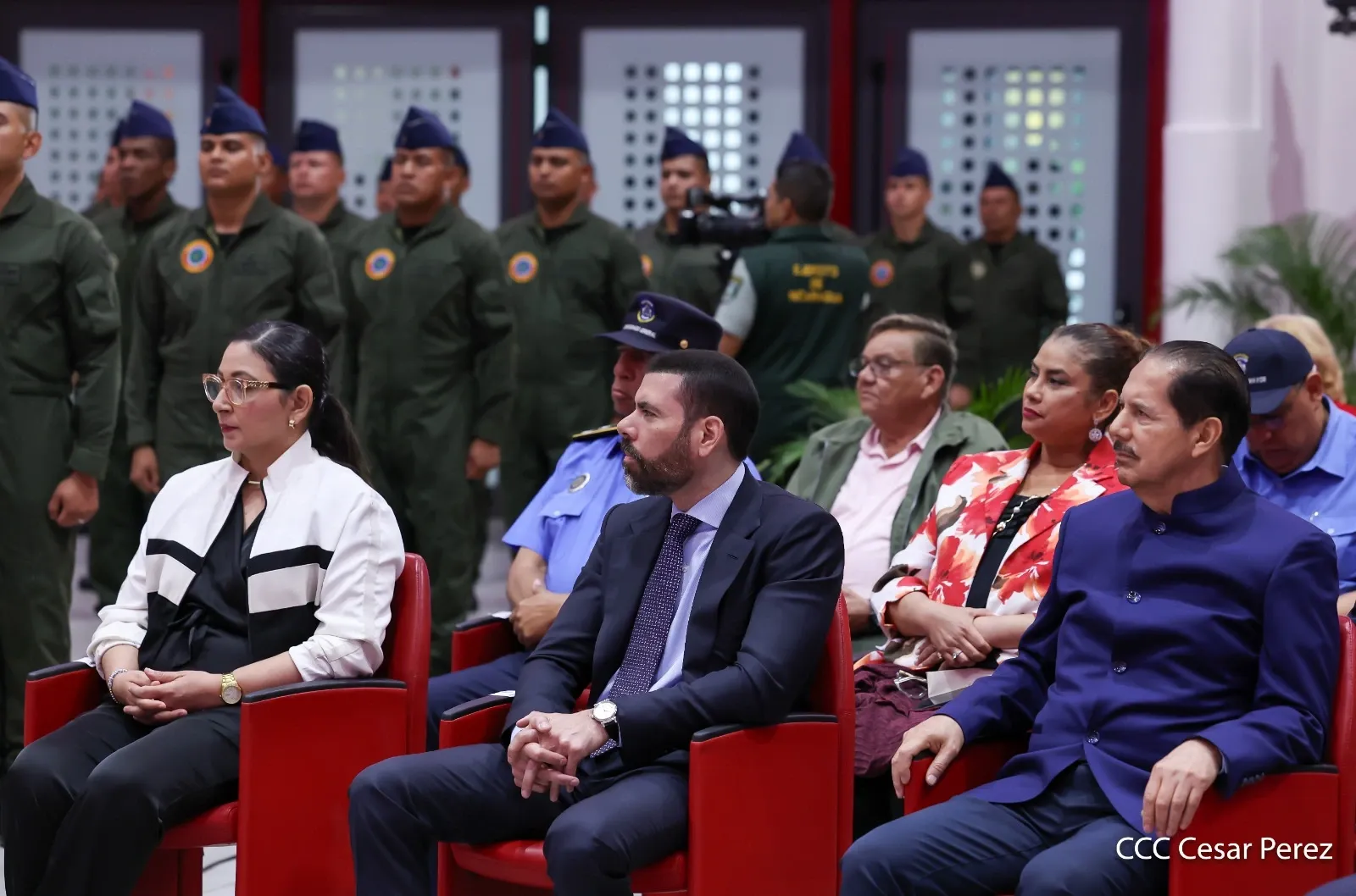 Acto del 47.º aniversario de fundación de la Fuerza Aérea y Defensa Antiaérea del Ejército de Nicaragua