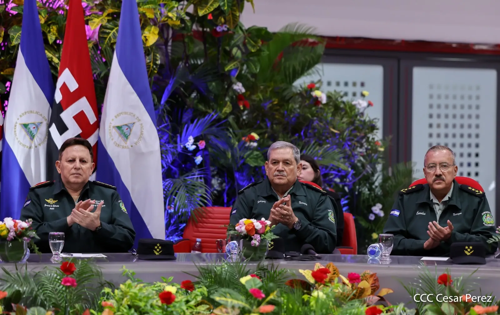Acto del 47.º aniversario de fundación de la Fuerza Aérea y Defensa Antiaérea del Ejército de Nicaragua