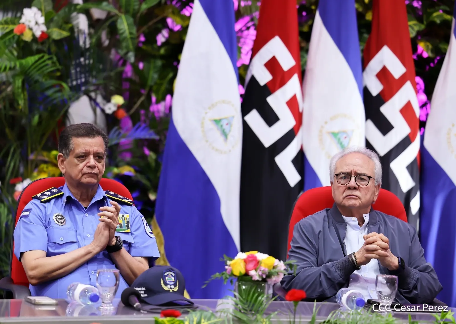 Acto del 47.º aniversario de fundación de la Fuerza Aérea y Defensa Antiaérea del Ejército de Nicaragua