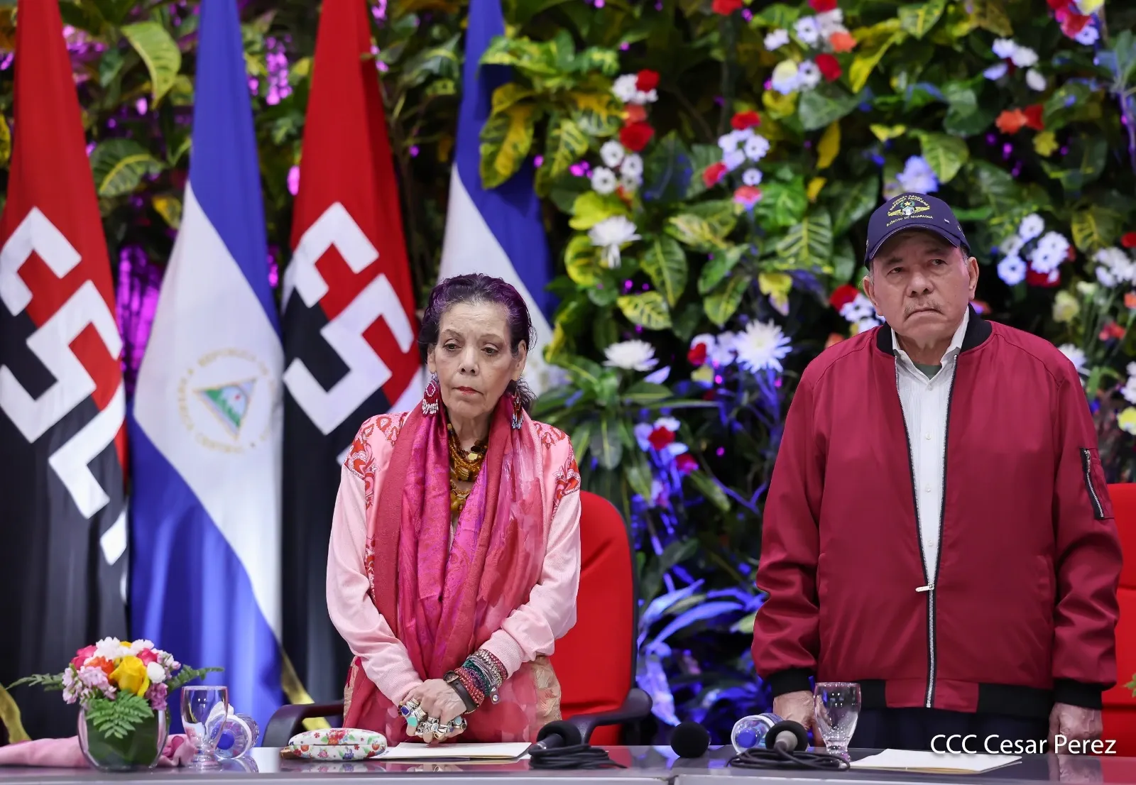 Acto del 47.º aniversario de fundación de la Fuerza Aérea y Defensa Antiaérea del Ejército de Nicaragua