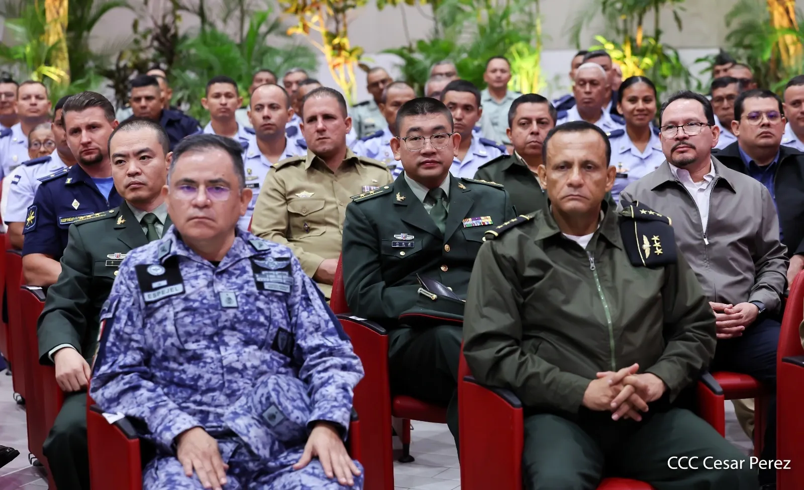 Acto del 47.º aniversario de fundación de la Fuerza Aérea y Defensa Antiaérea del Ejército de Nicaragua
