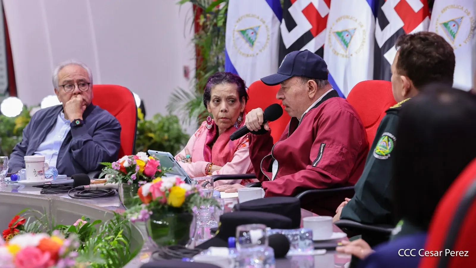 Acto del 47.º aniversario de fundación de la Fuerza Aérea y Defensa Antiaérea del Ejército de Nicaragua