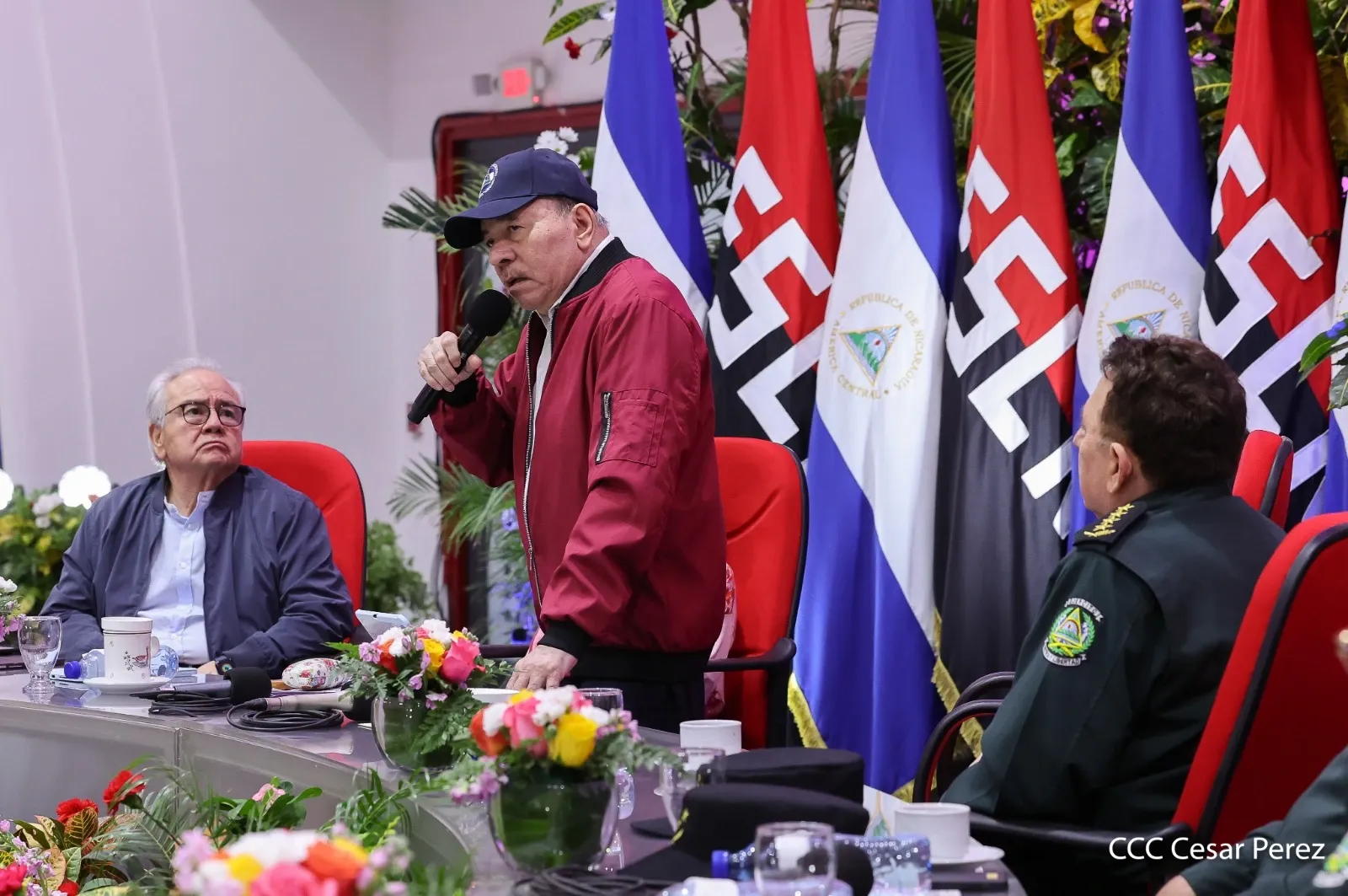 Acto del 47.º aniversario de fundación de la Fuerza Aérea y Defensa Antiaérea del Ejército de Nicaragua