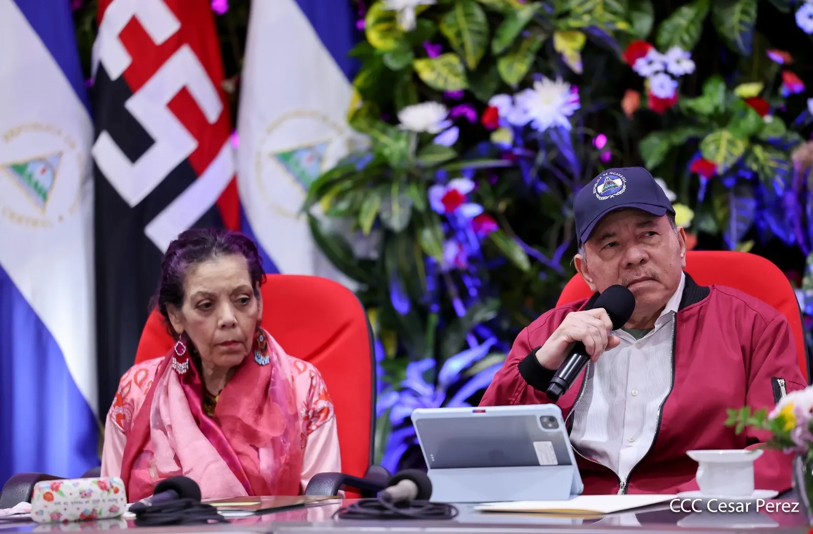 Acto del 47.º aniversario de fundación de la Fuerza Aérea y Defensa Antiaérea del Ejército de Nicaragua