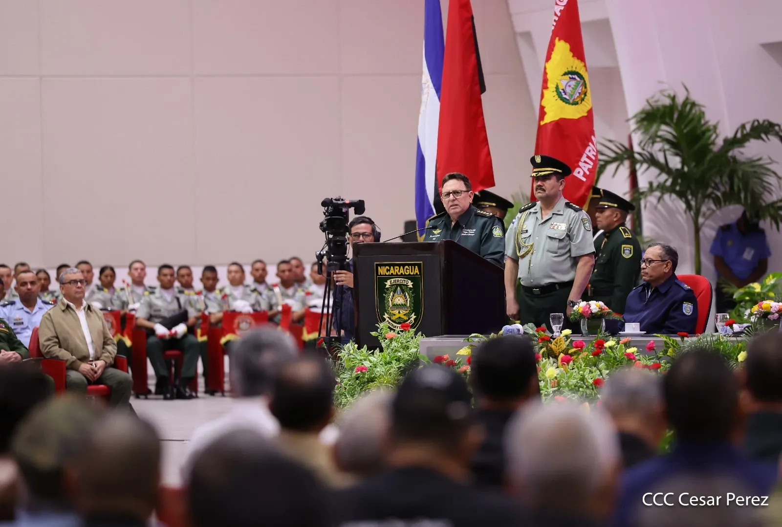 Acto del 47.º aniversario de fundación de la Fuerza Aérea y Defensa Antiaérea del Ejército de Nicaragua