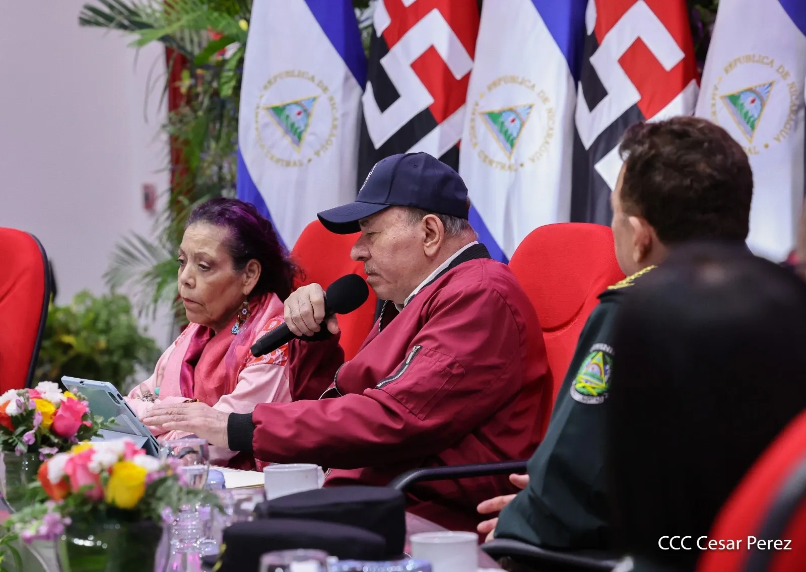 Acto del 47.º aniversario de fundación de la Fuerza Aérea y Defensa Antiaérea del Ejército de Nicaragua