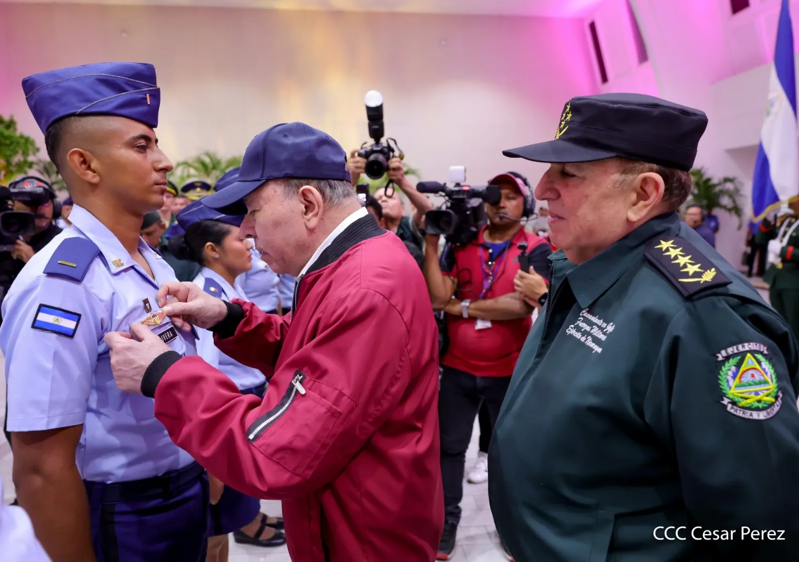 Acto del 47.º aniversario de fundación de la Fuerza Aérea y Defensa Antiaérea del Ejército de Nicaragua