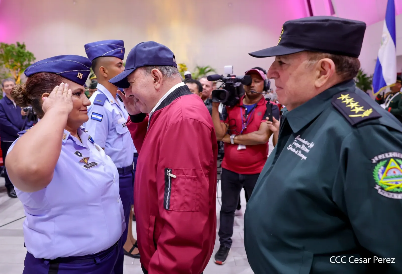 Acto del 47.º aniversario de fundación de la Fuerza Aérea y Defensa Antiaérea del Ejército de Nicaragua