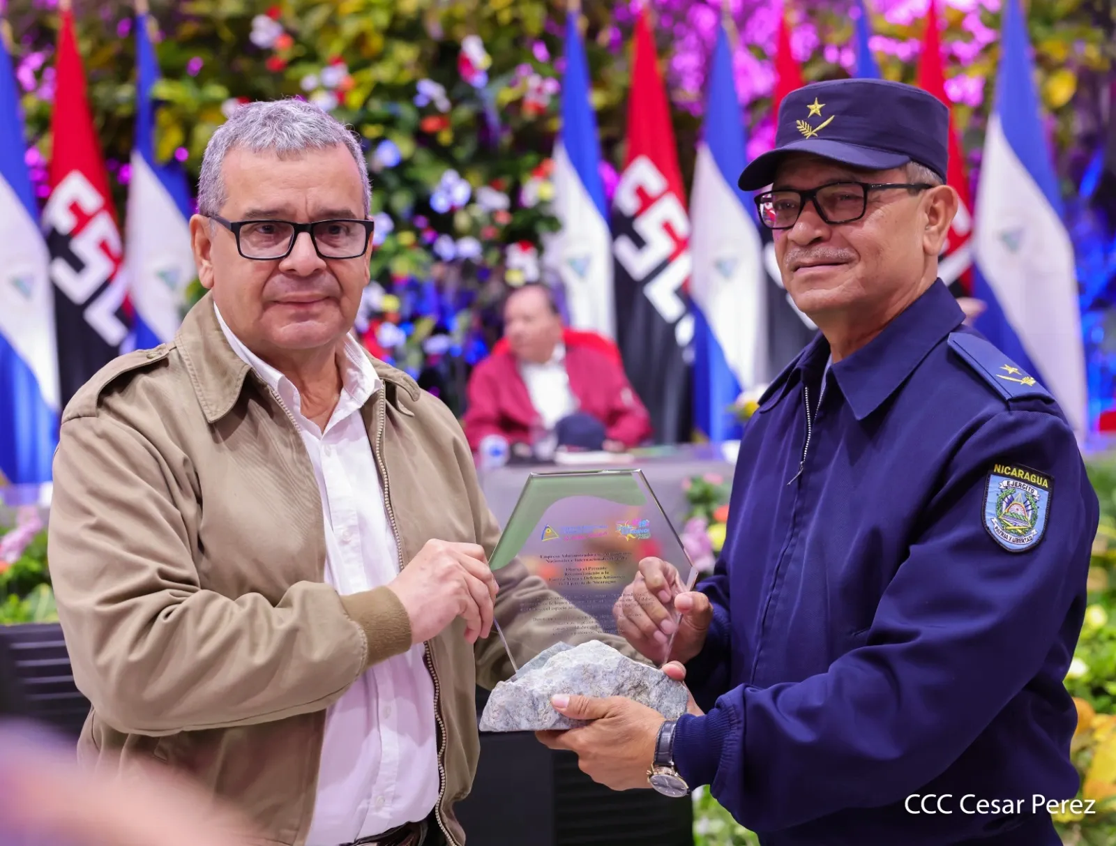 Acto del 47.º aniversario de fundación de la Fuerza Aérea y Defensa Antiaérea del Ejército de Nicaragua