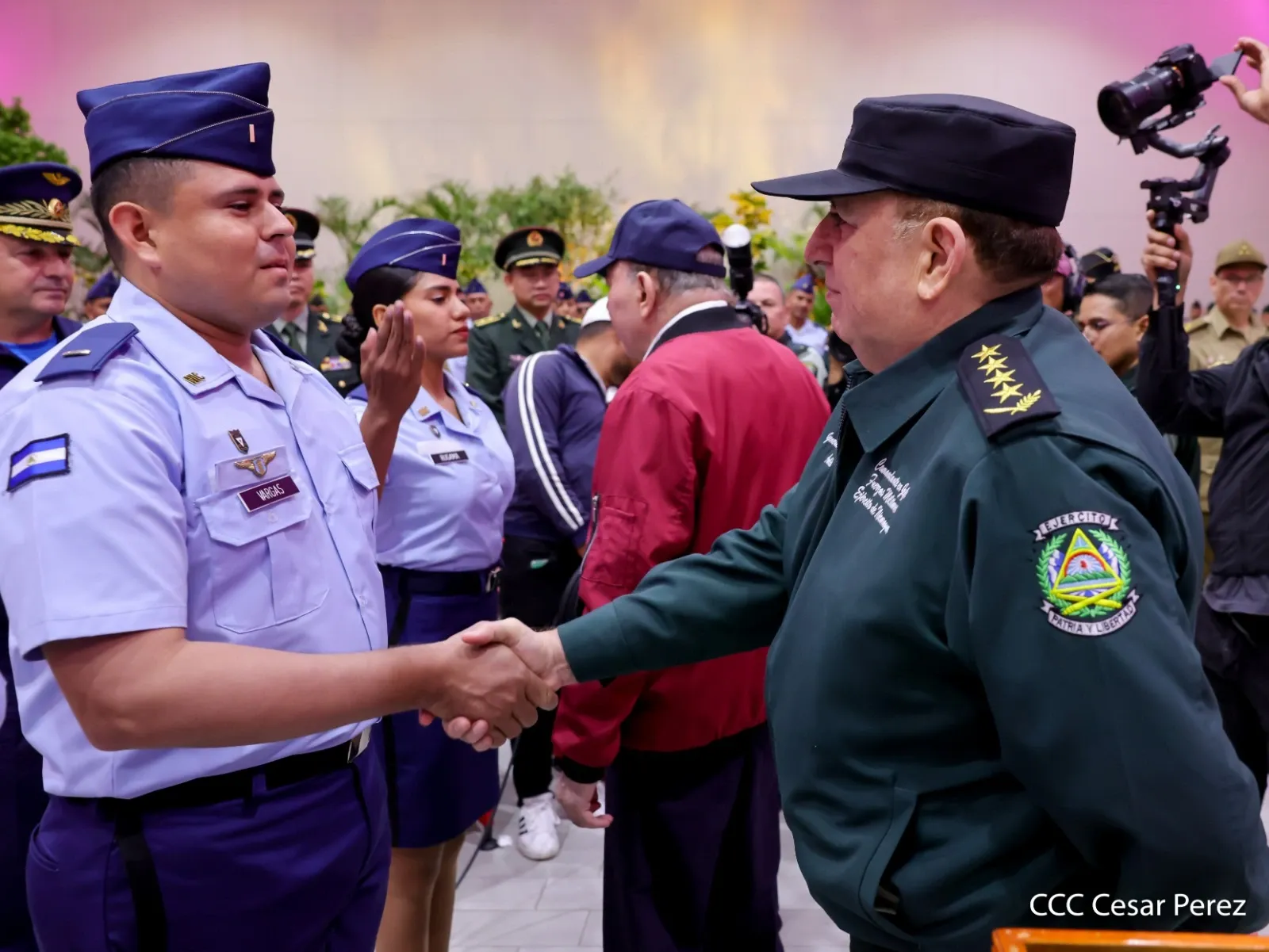 Acto del 47.º aniversario de fundación de la Fuerza Aérea y Defensa Antiaérea del Ejército de Nicaragua