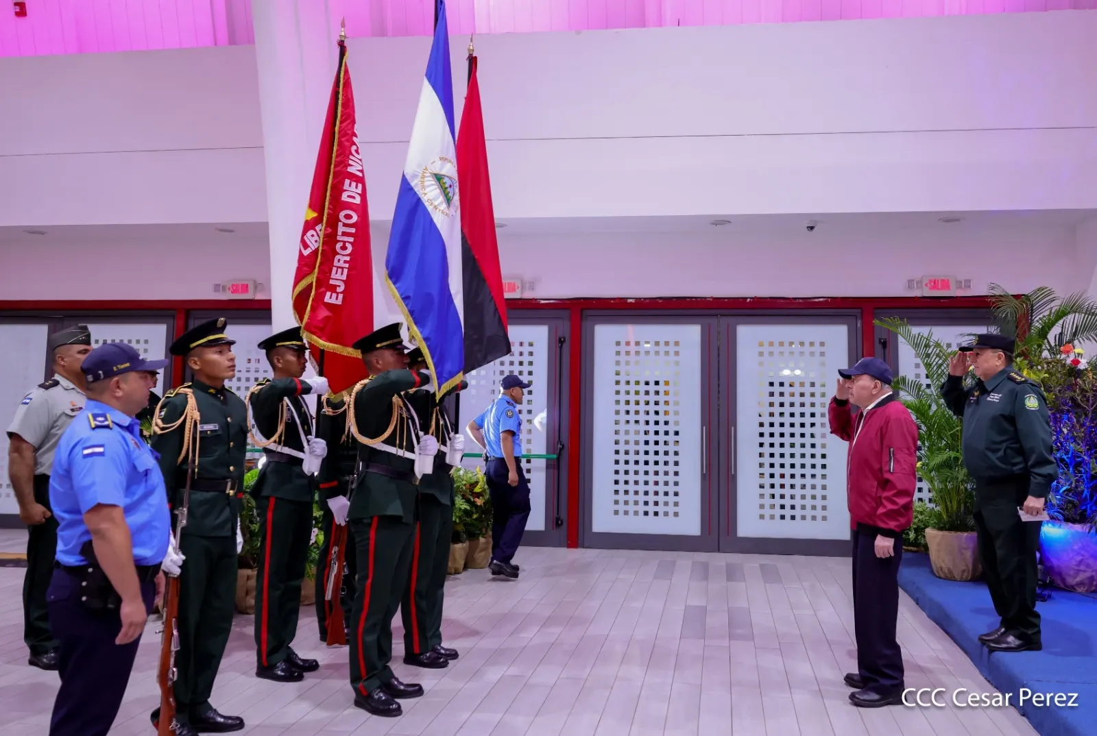 Acto del 47.º aniversario de fundación de la Fuerza Aérea y Defensa Antiaérea del Ejército de Nicaragua