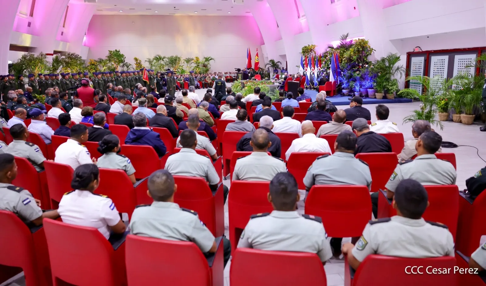 Acto del 47.º aniversario de fundación de la Fuerza Aérea y Defensa Antiaérea del Ejército de Nicaragua