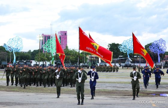 Acto del 47.° aniversario de fundación del Ejército de Nicaragua