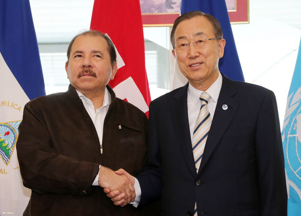 Presidente Daniel y Compañera Rosario reciben a Secretario General ONU