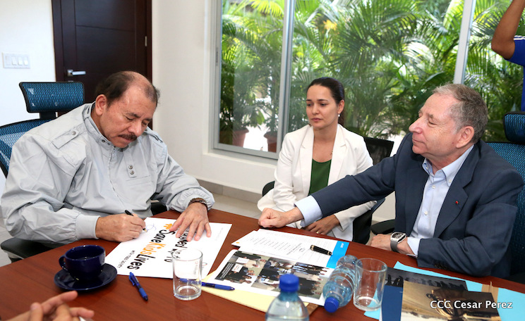 Presidente Daniel se re&uacute;ne con el presidente de la Federaci&oacute;n Internacional de Automovilismo