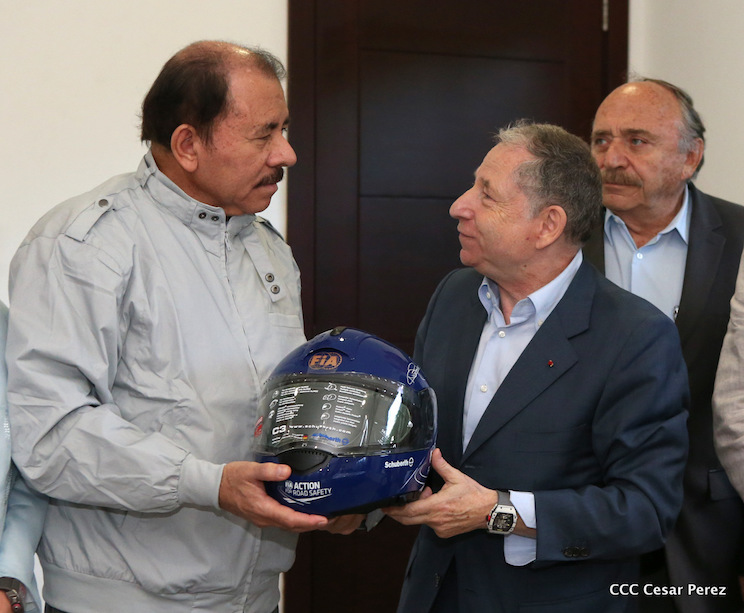 Presidente Daniel se re&uacute;ne con el presidente de la Federaci&oacute;n Internacional de Automovilismo