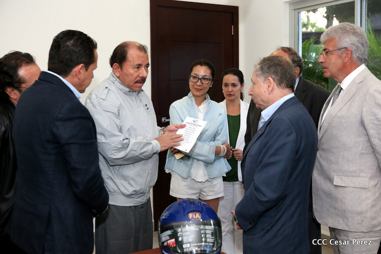 Presidente Daniel se re&uacute;ne con el presidente de la Federaci&oacute;n Internacional de Automovilismo