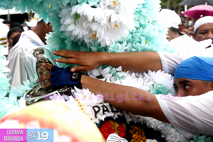 Santo Domingo llega a Managua en medio del júbilo de sus devotos