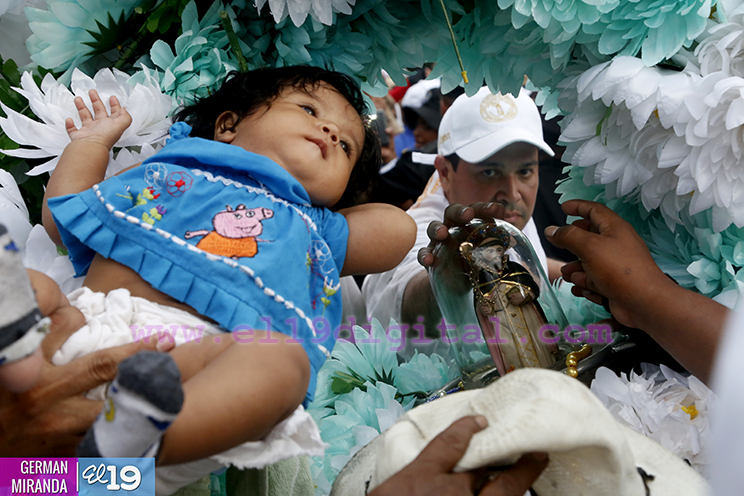 Santo Domingo llega a Managua en medio del júbilo de sus devotos