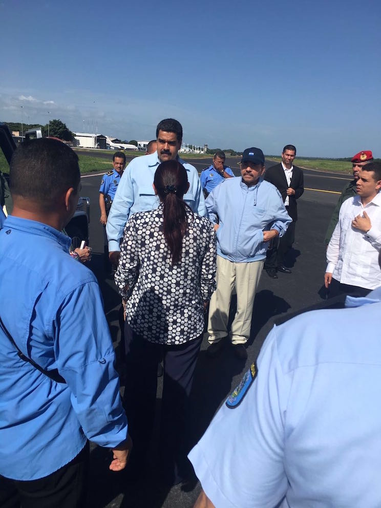 Despedida a Nicolás Maduro en Aeropuerto Augusto C. Sandino