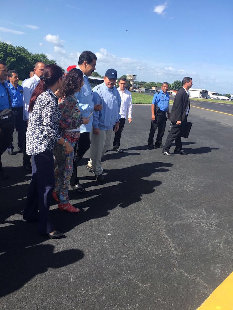 Despedida a Nicolás Maduro en Aeropuerto Augusto C. Sandino