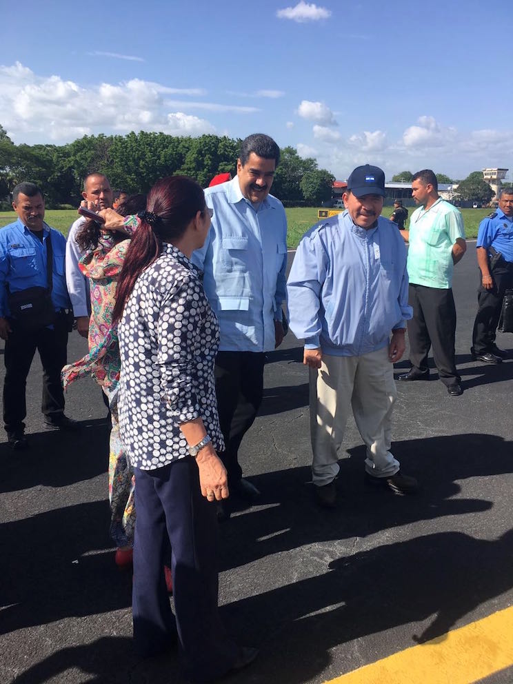 Despedida a Nicolás Maduro en Aeropuerto Augusto C. Sandino
