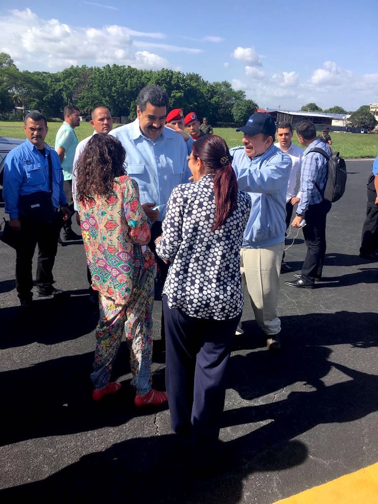 Despedida a Nicolás Maduro en Aeropuerto Augusto C. Sandino
