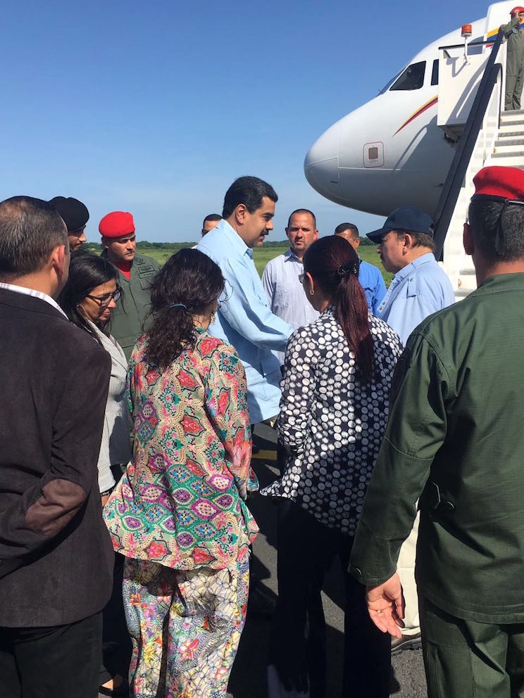 Despedida a Nicolás Maduro en Aeropuerto Augusto C. Sandino