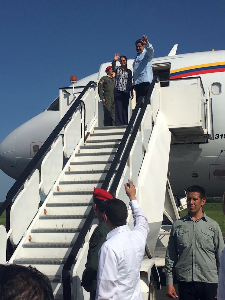 Despedida a Nicolás Maduro en Aeropuerto Augusto C. Sandino