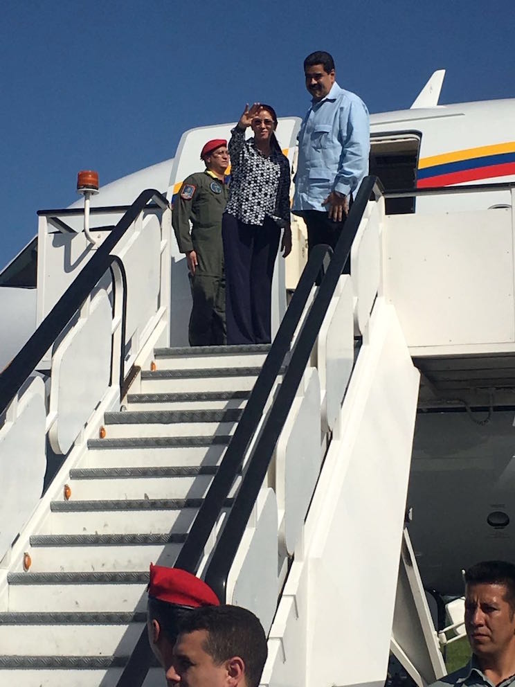 Despedida a Nicolás Maduro en Aeropuerto Augusto C. Sandino