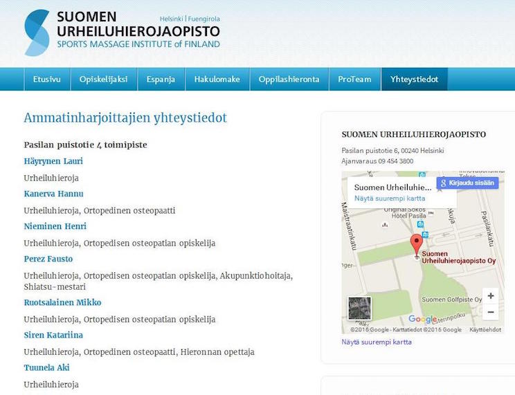 Masajista pinolero triunfa en Finlandia