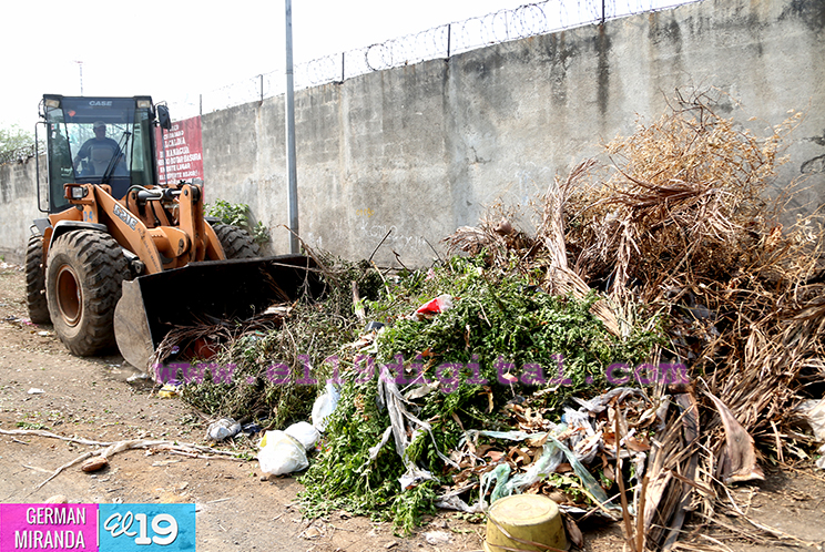 Eliminación de botaderos ilegales de basura en Managua