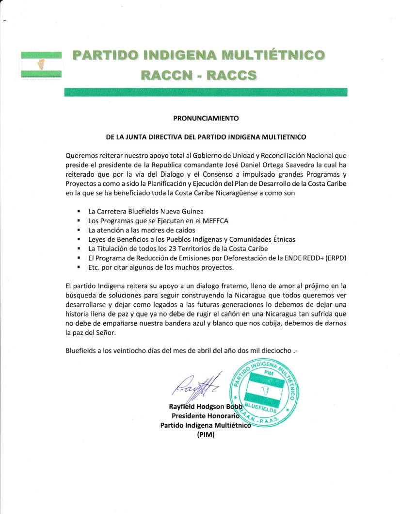pronunciamiento