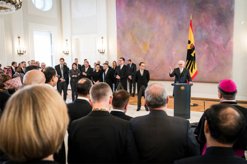 Embajadora de Nicaragua participó en la recepción de año nuevo del Presidente Federal de Alemania
