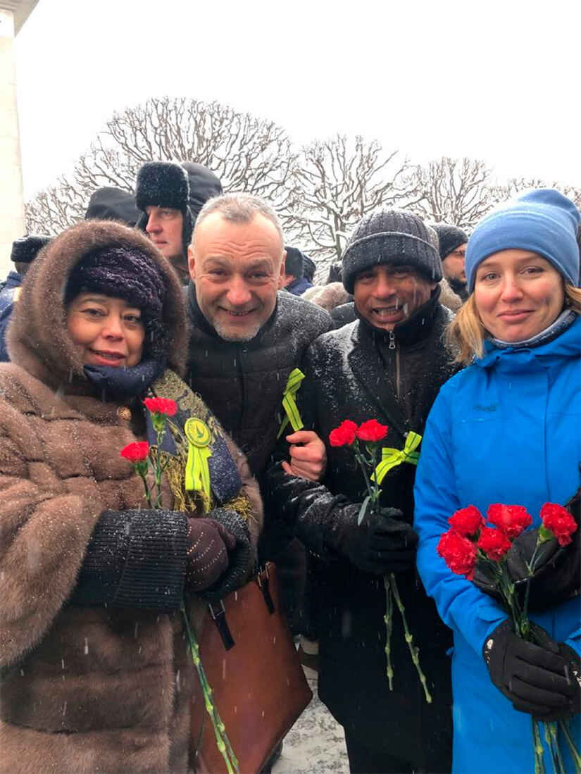 embajadora de Nicaragua en Rusia, compañera Alba Azucena Torres, participó en los actos conmemorativos de fin de sitio en Leningrado
