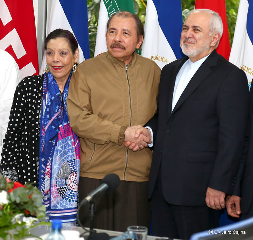 daniel-ortega-javad-zarif-nicaragua-visita