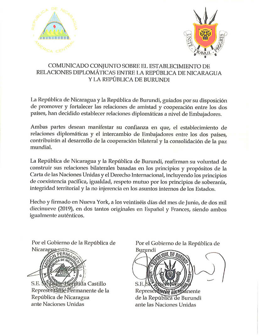 nicaragua-burundi-relaciones-diplomaticas