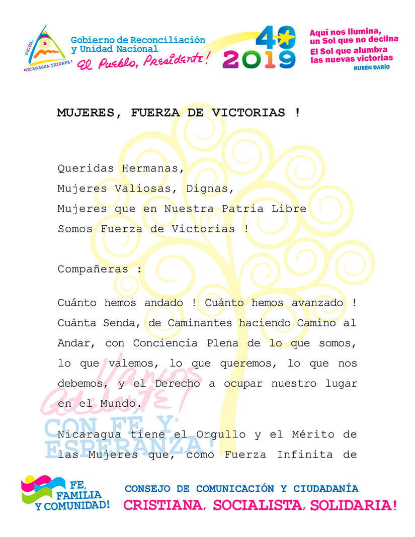 mujeres nicaragüenses fuerza de victorias