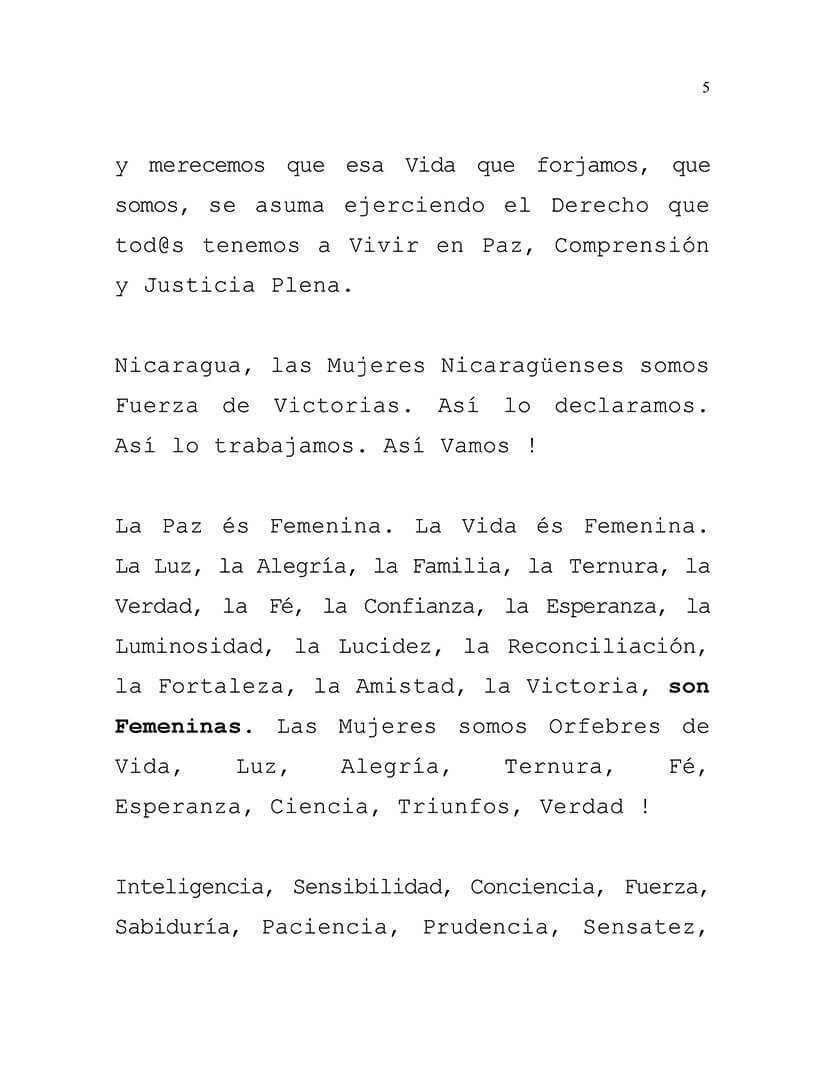 mujeres nicaragüenses fuerza de victorias